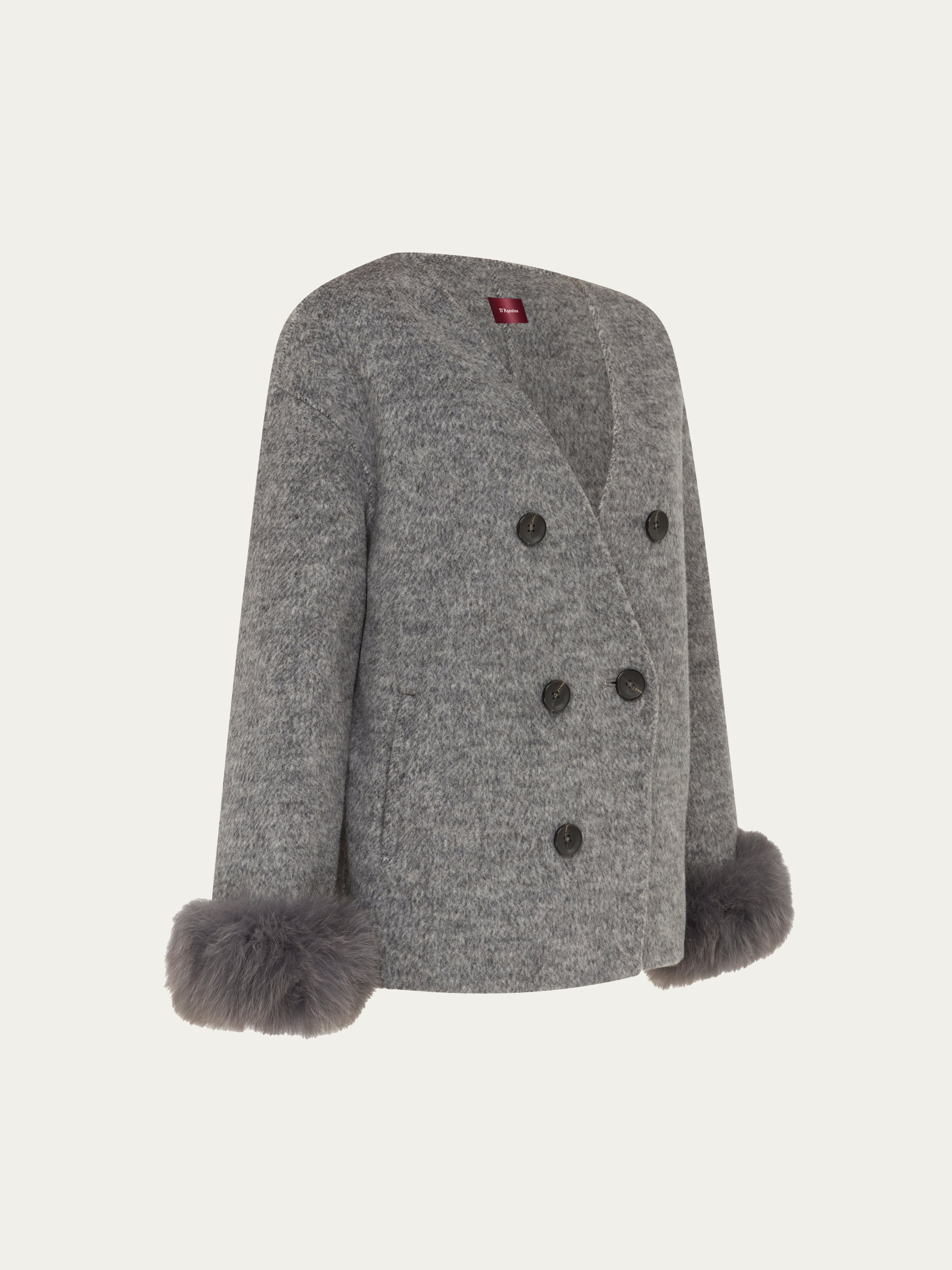 Nicoletta Fox Jacket - Charcoal Marl