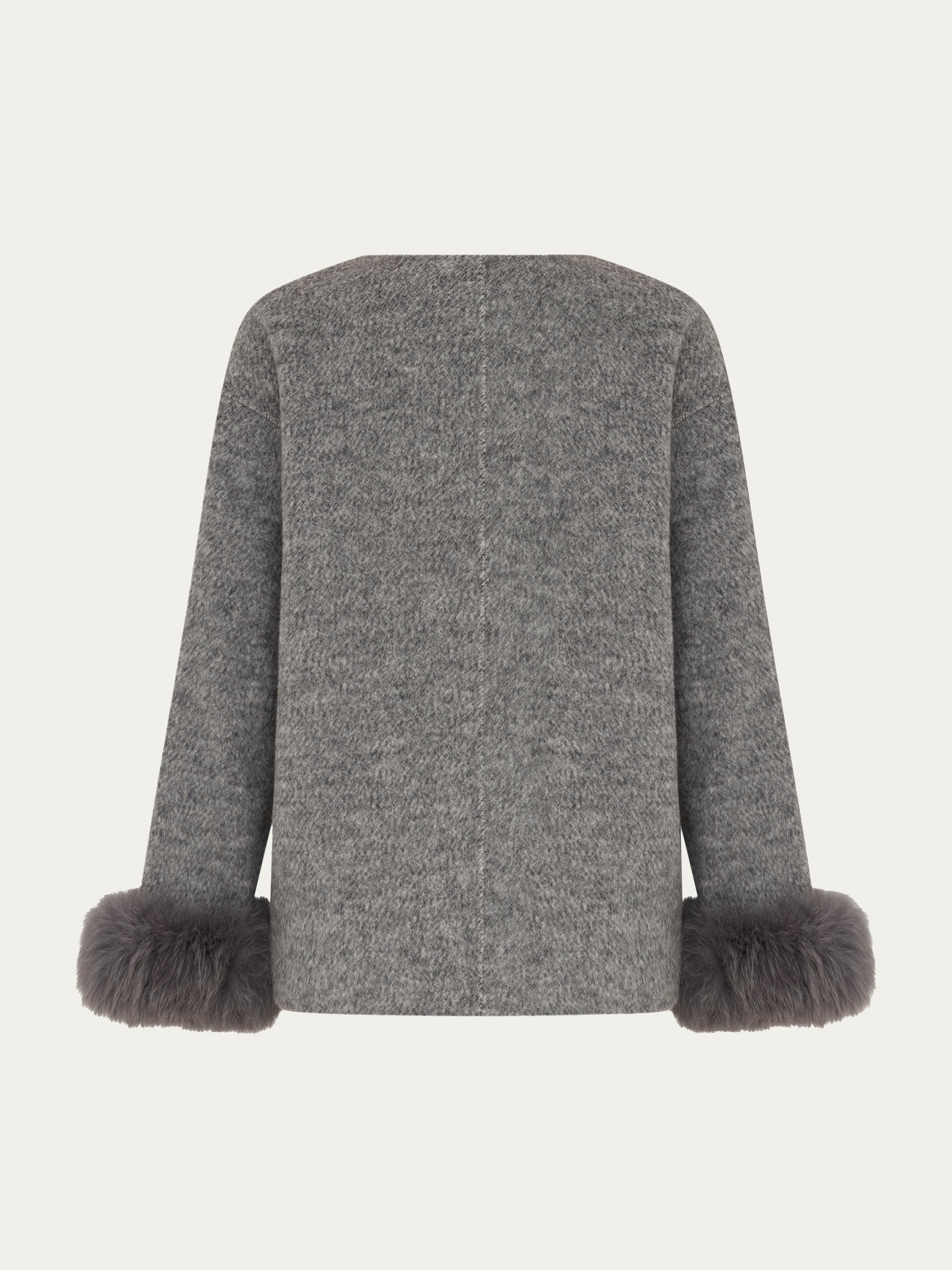 Nicoletta Fox Jacket - Charcoal Marl